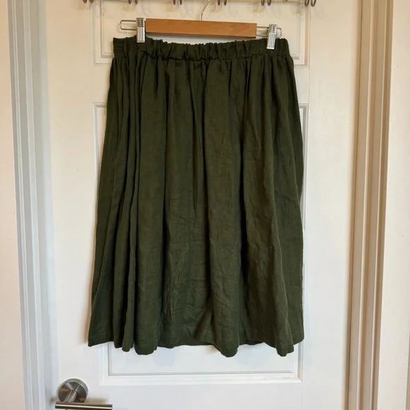 NWOT Simply Grey Linen Skirt - Picture 2 of 4